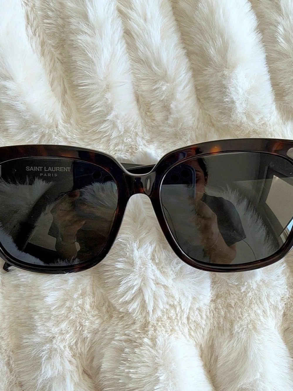 Saint Laurent SL M40/FN Oversized Tortoiseshell Sunglasses Like New